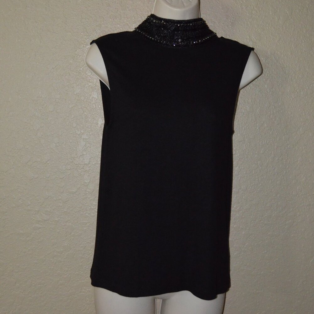 NWT $165 Sz XS Generation Love Black Nicky Sleeveless Blouse Top
